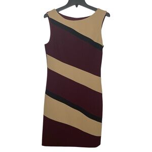 Connect Apparel Diagonal Stripe Sheath Dress Sz 6